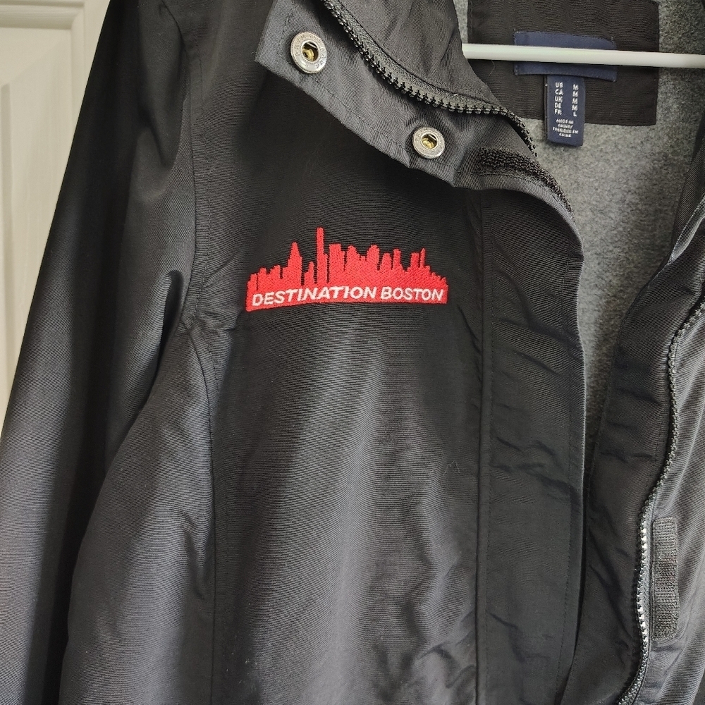 Land's End Colab With Destination Boston Black Wind And Rain Jacket M - Picture 2 of 13